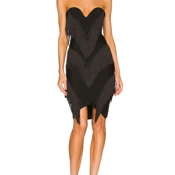 Fringe strapless dress - Picture 1 of 6